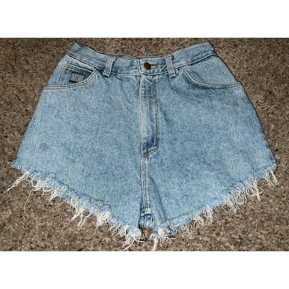 Vintage Wrangler Cut Off Shorts Size 10 Blue Booty Western Summer Beach Denim